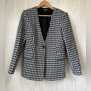 Express Houndstooth Blazer Single Button Size 10 LNC